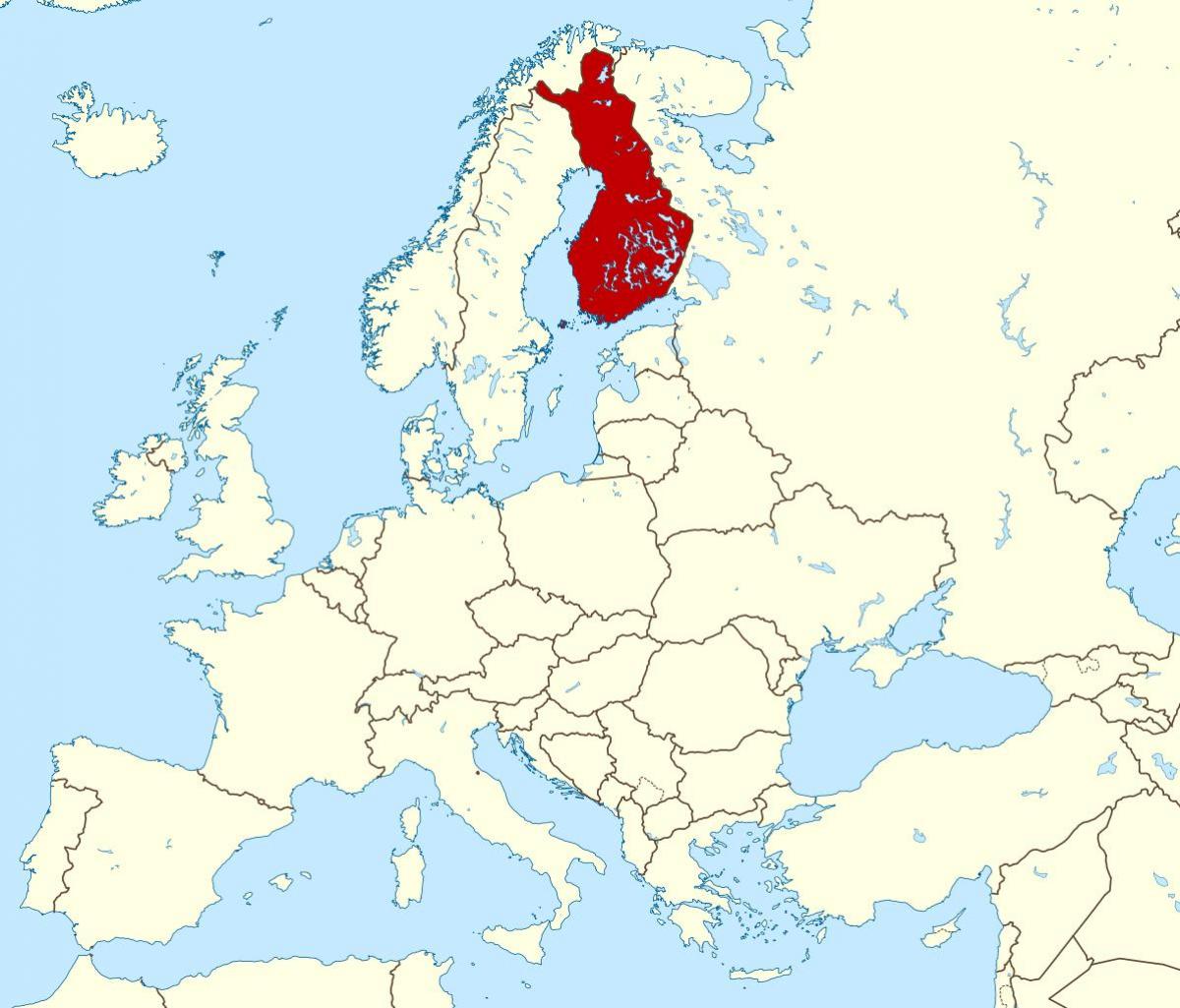 mapa do mundo mostrando Finlandia