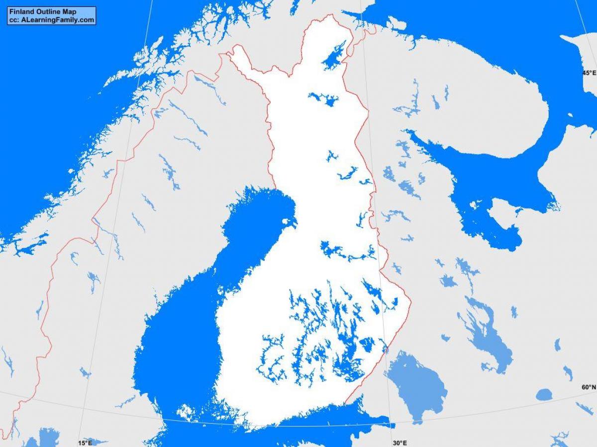 Mapa de Finlandia contorno