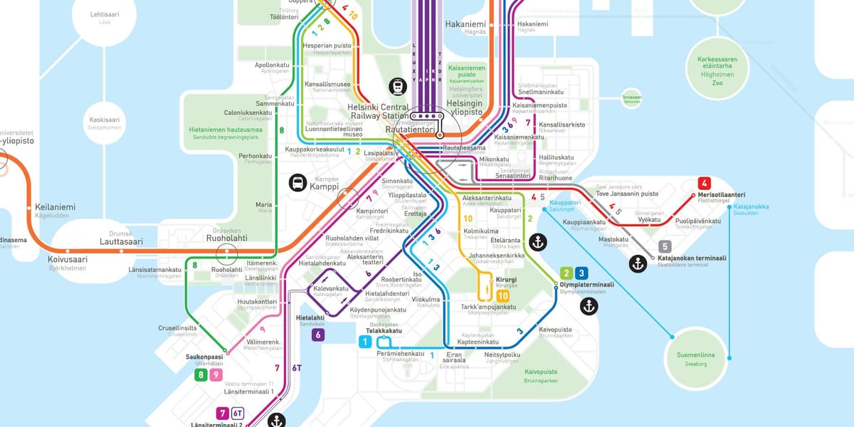 Mapa de Finlandia metro