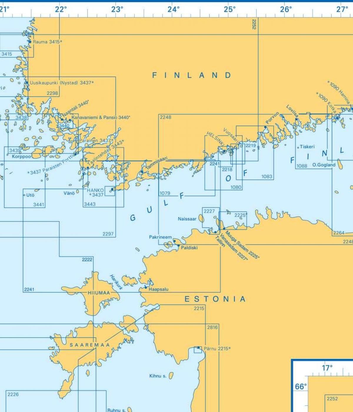 Mapa do golfo de Finlandia