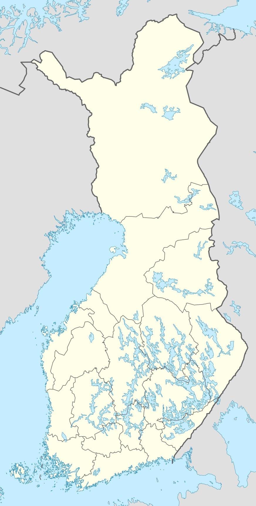 Finlandia mapa de localización