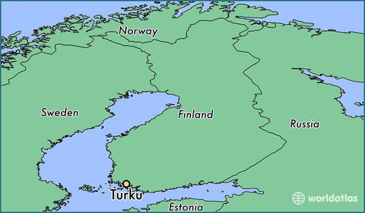 Mapa de turku, Finlandia