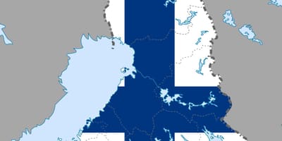 Finlandia mapa bandeira