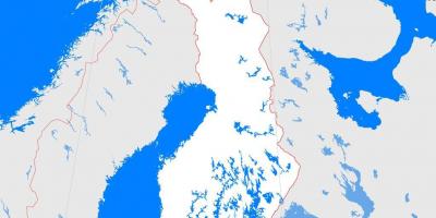 Mapa de Finlandia contorno