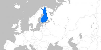 Finlandia no mapa de europa