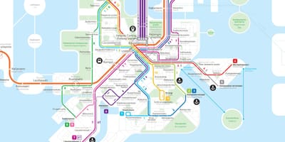 Mapa de Finlandia metro