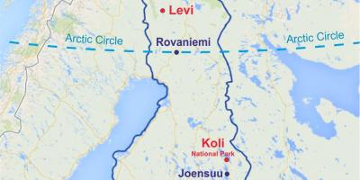 Finlandia levi mapa